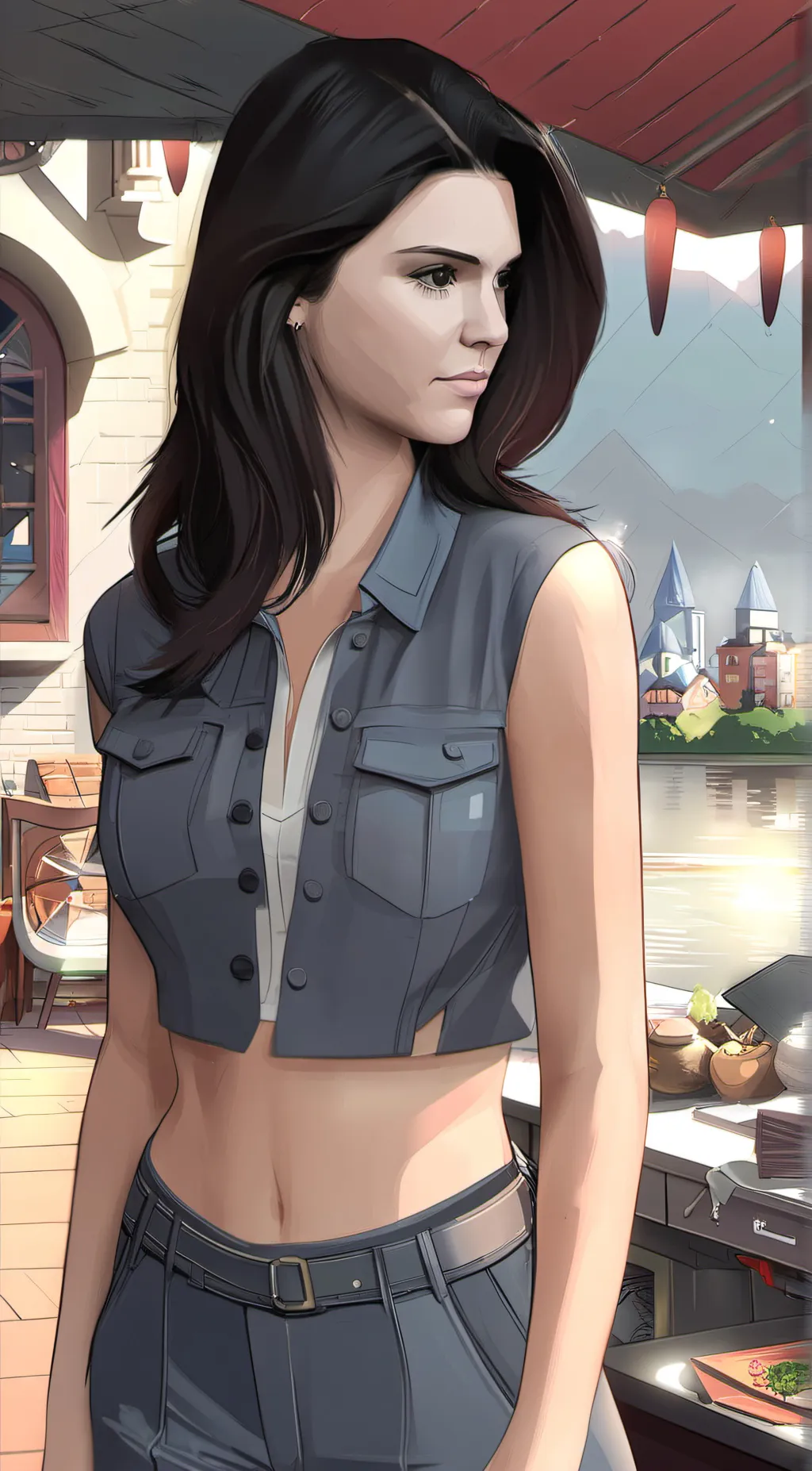 ai character: Kendall Jenner background
