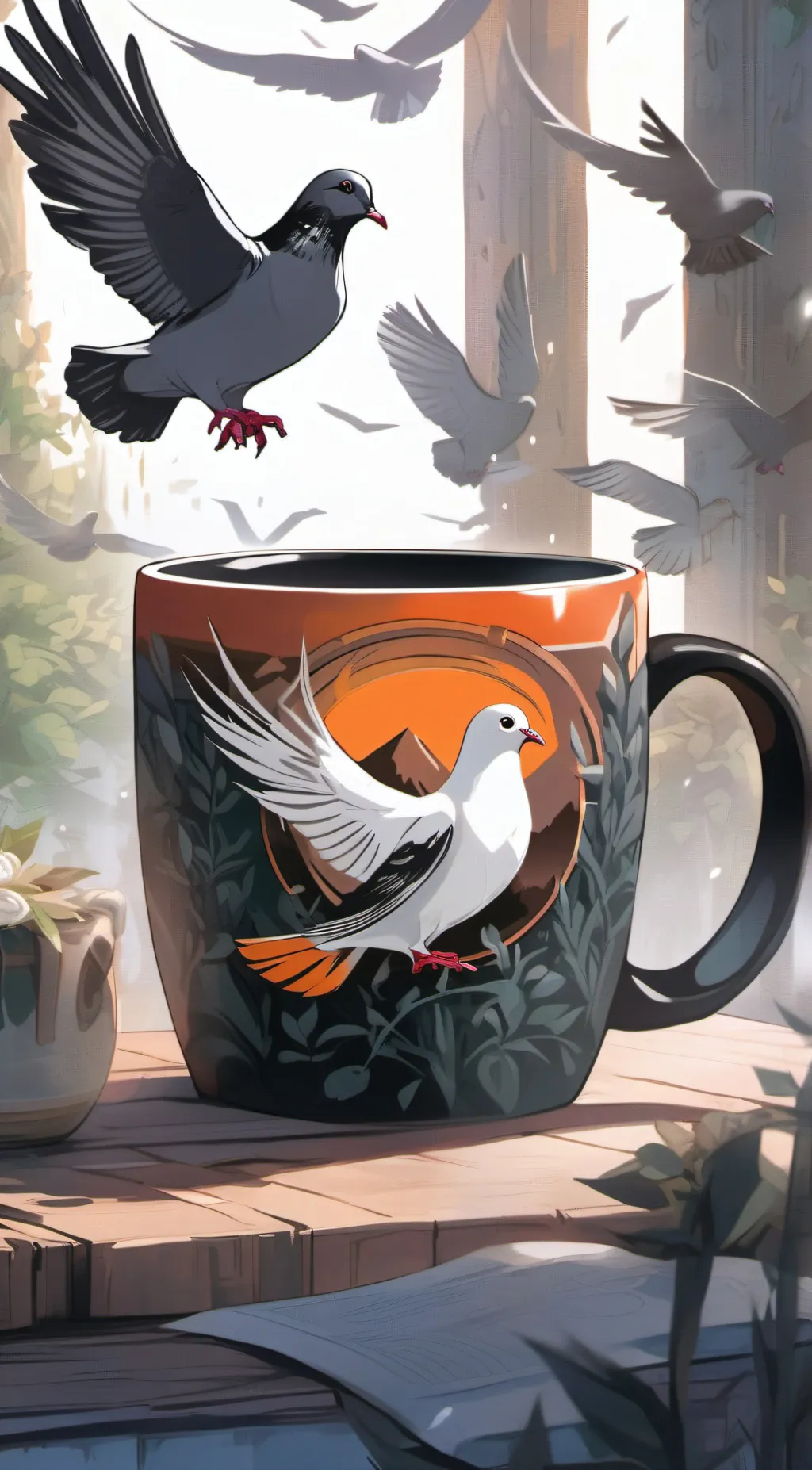 ai character: A mug? background