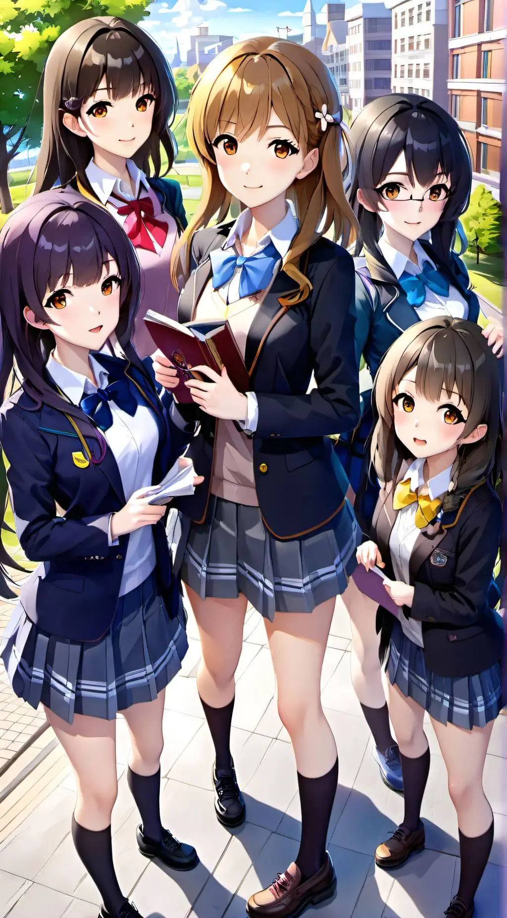 ai character: Highschool romance background