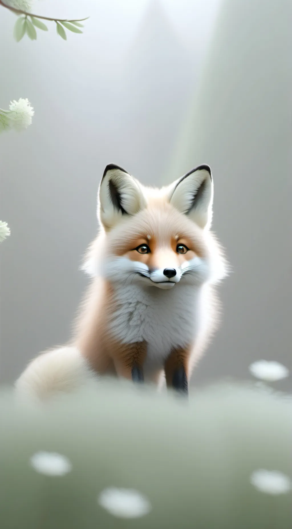 ai character: Snow background