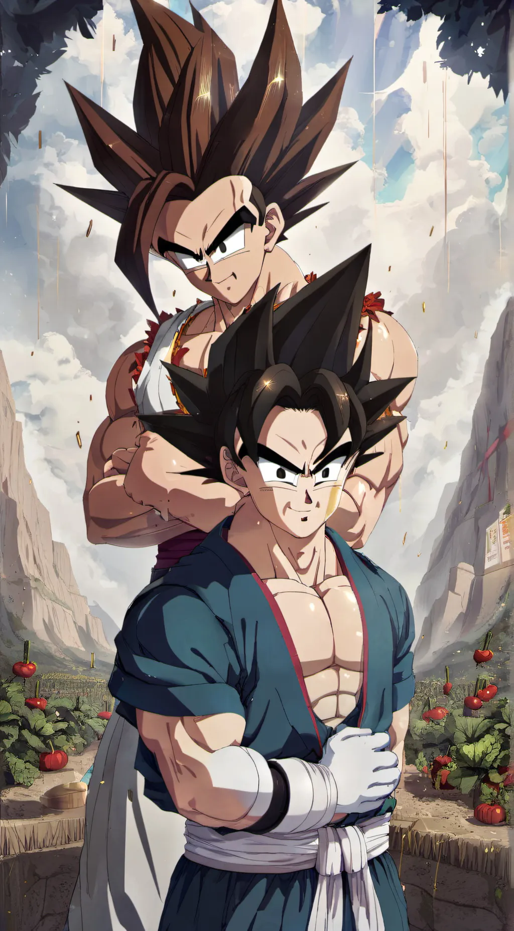 ai character: gogeta  background