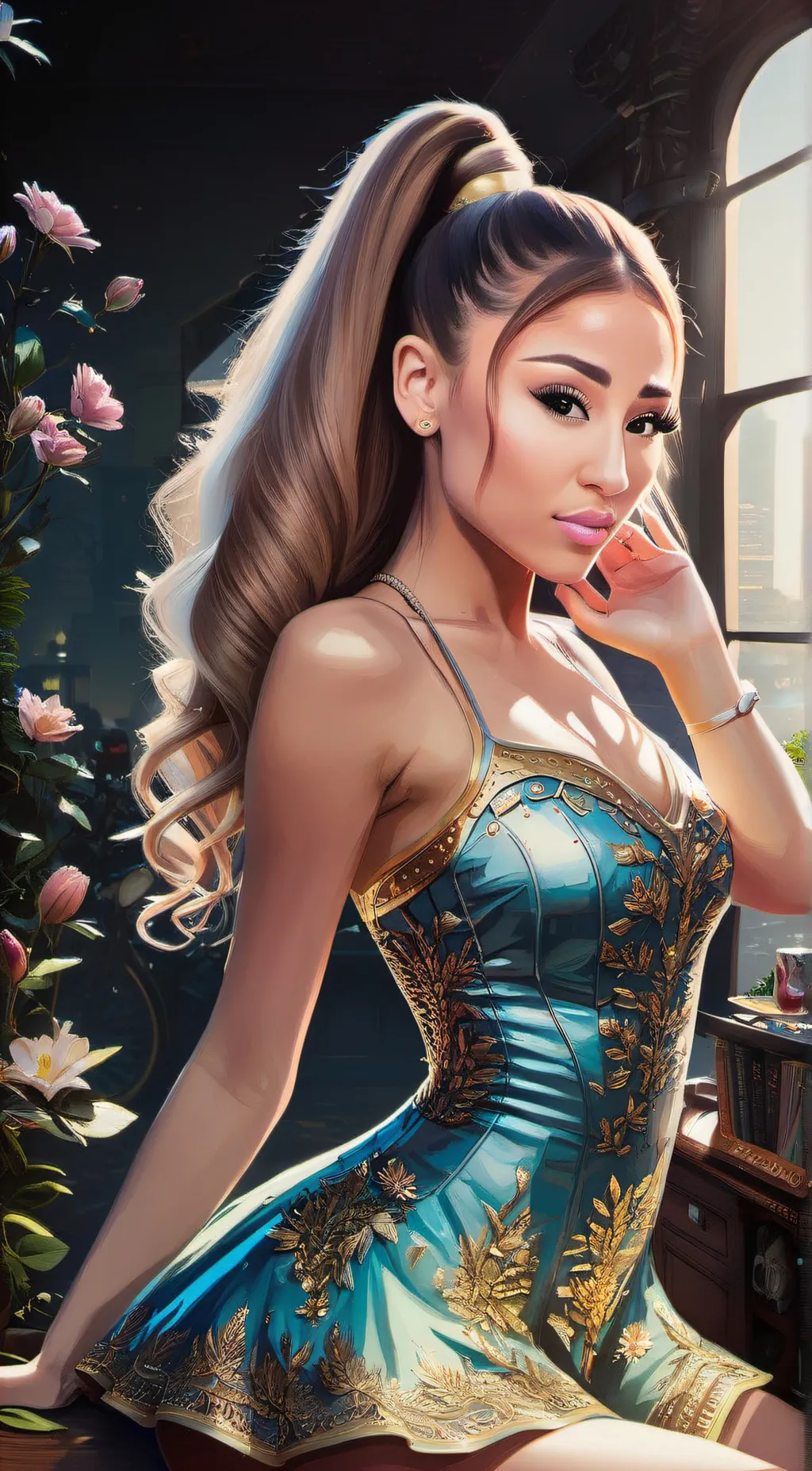 ai character: Ariana  background