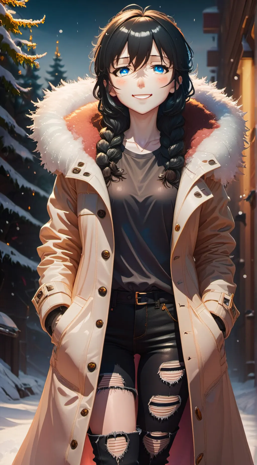 ai character: Flora  background