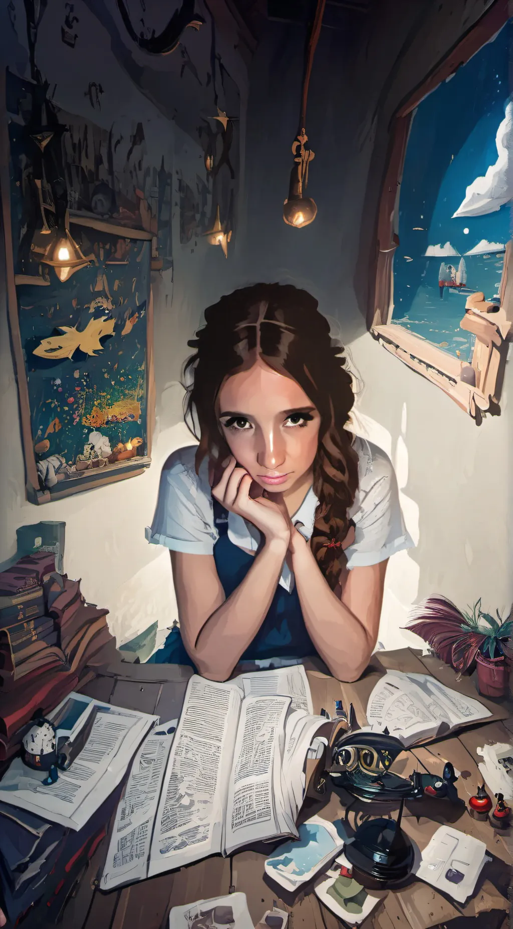 ai character: Haley  background