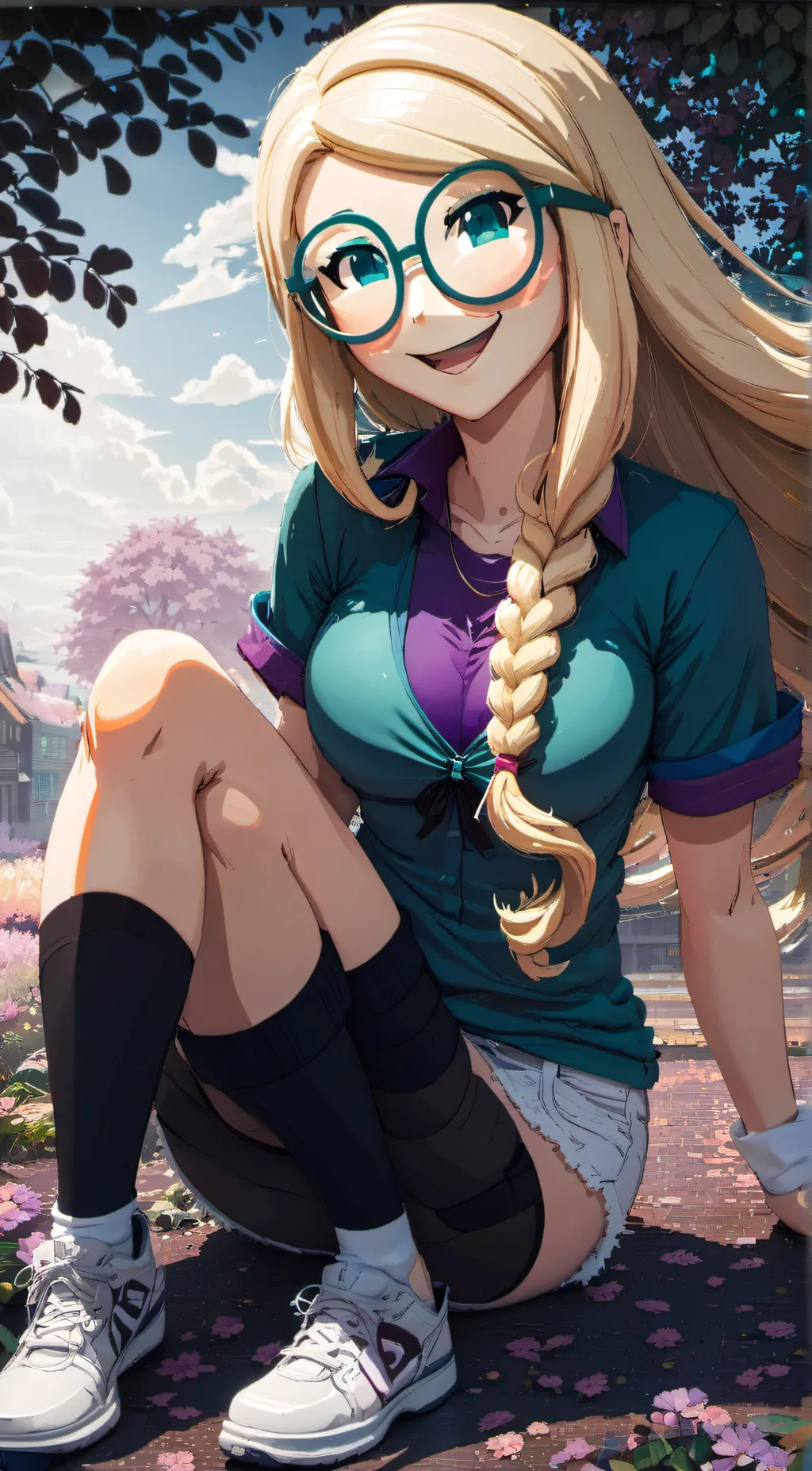 ai character: Lilac background