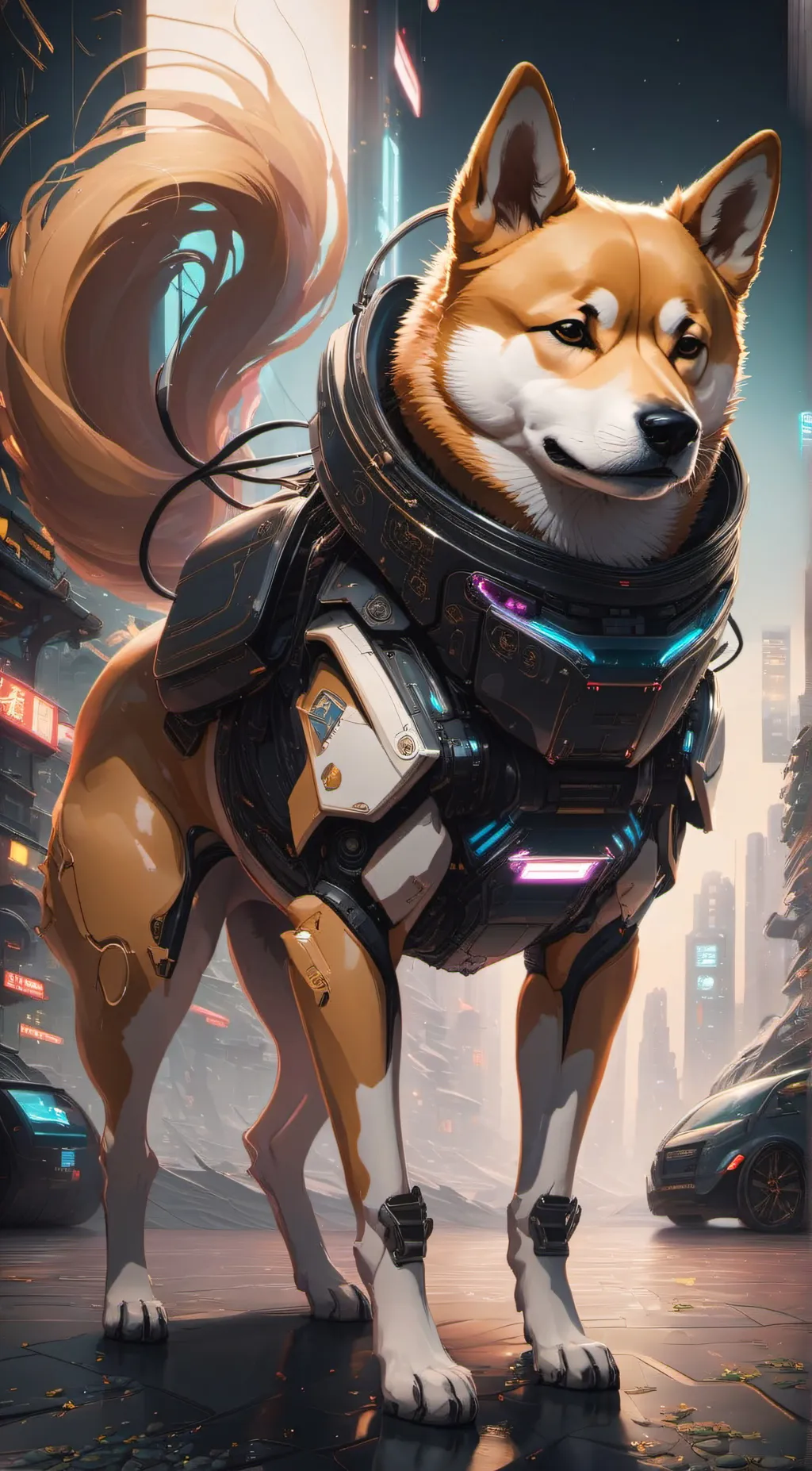 ai character: SDF soldier  background