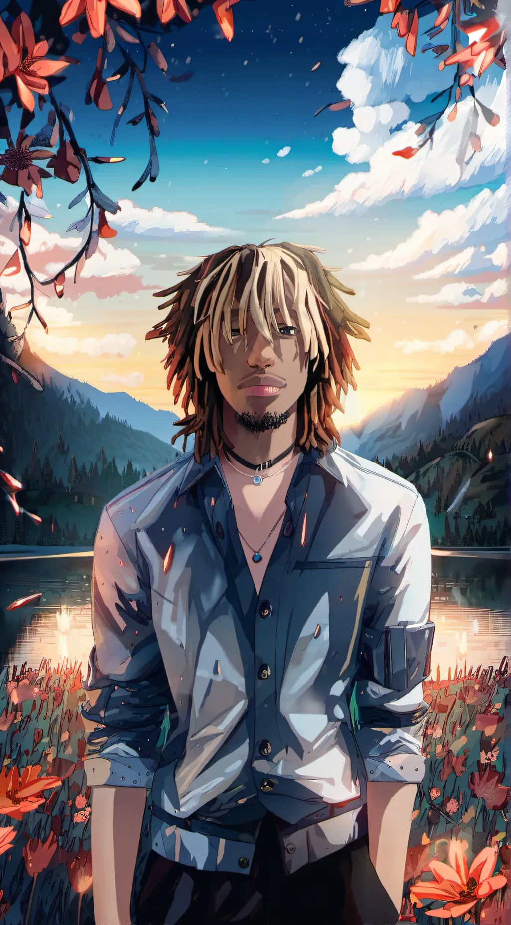 ai character: Tray background