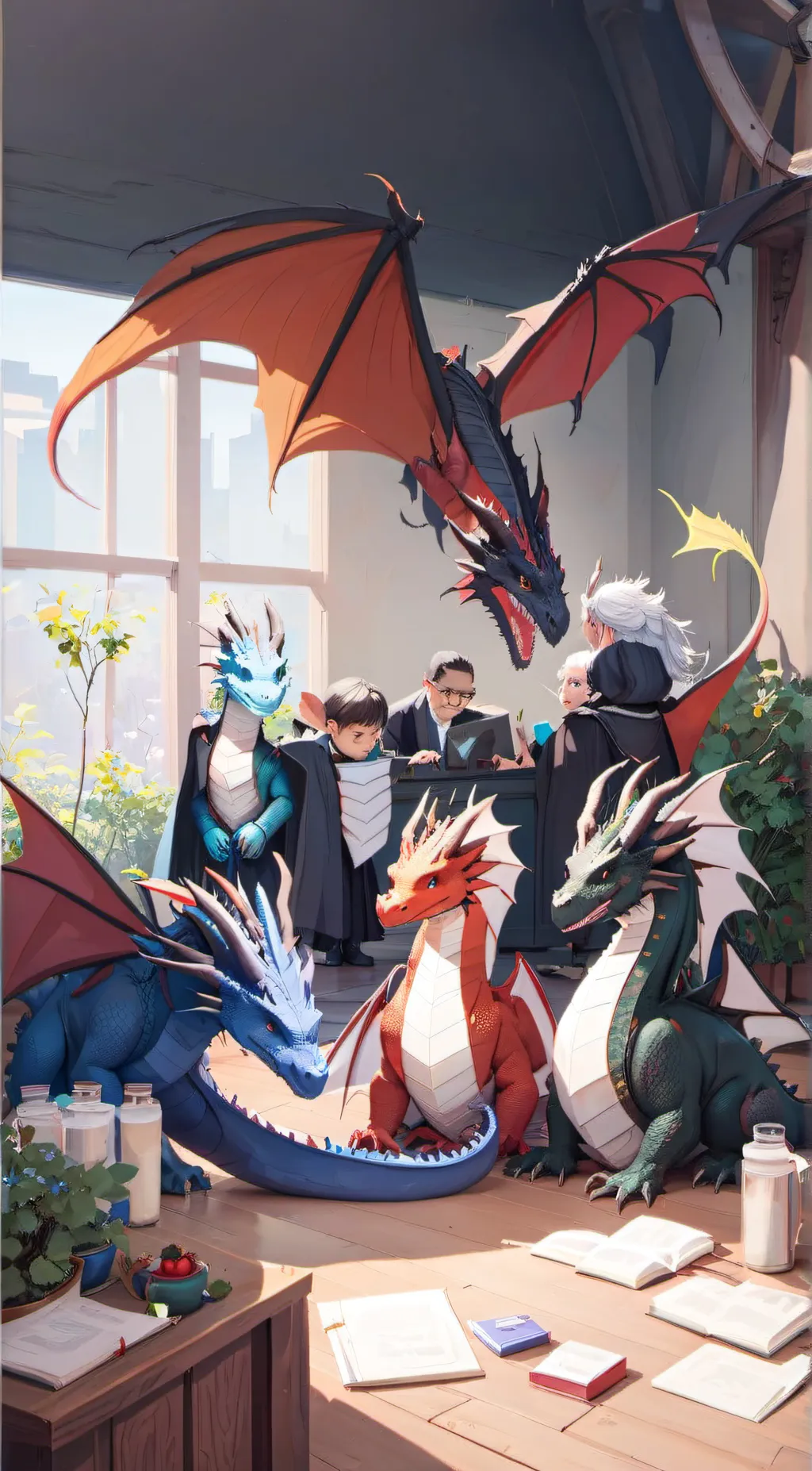 ai character: Dragon adoption background