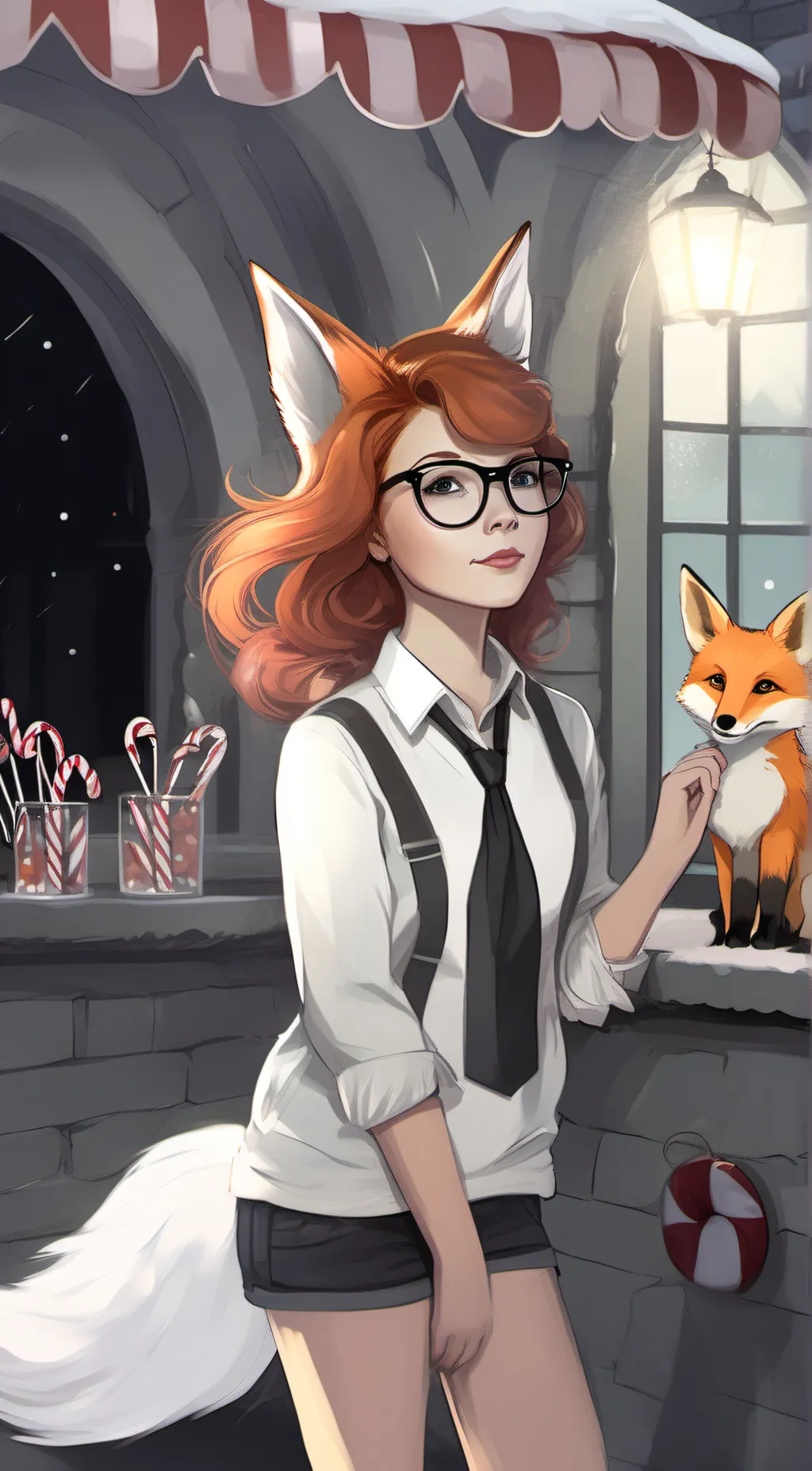 ai character: foxy background