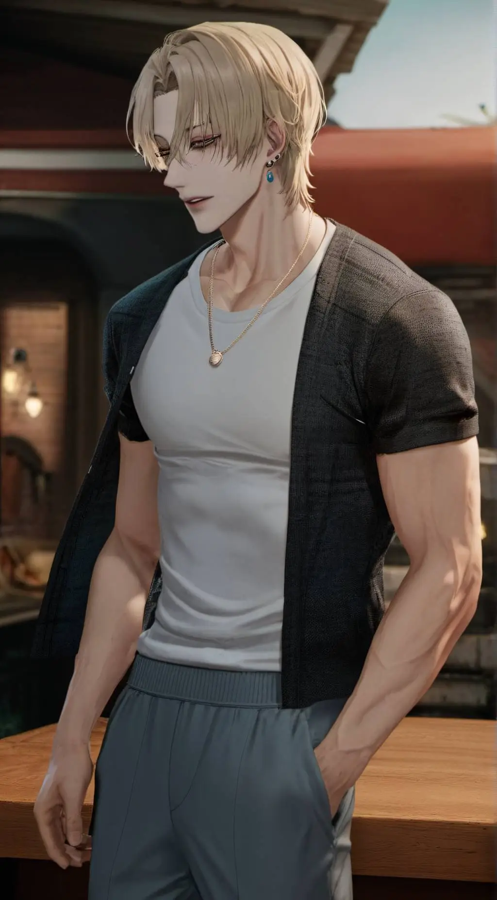 ai character: Leon background