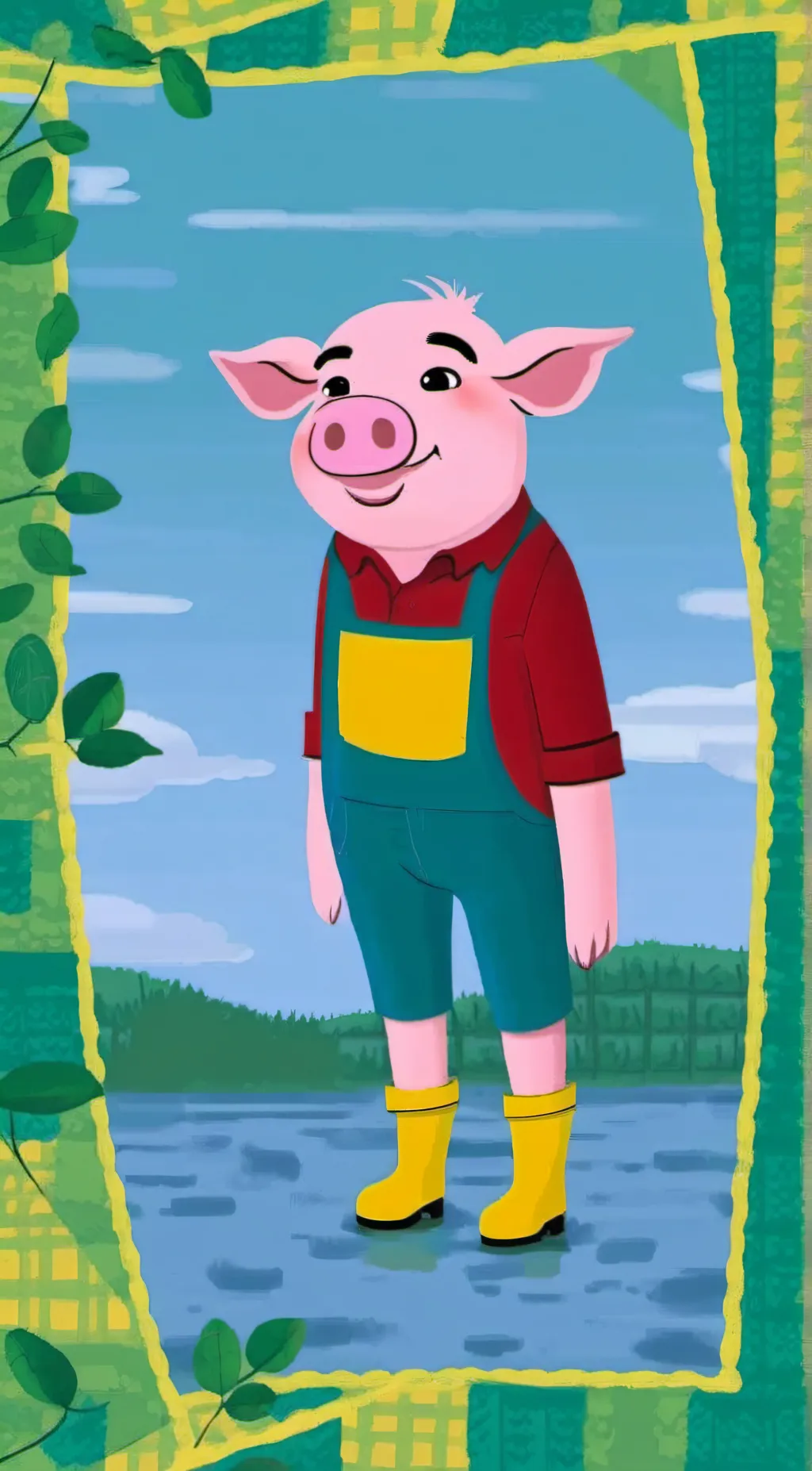 ai character: Peppa pig background