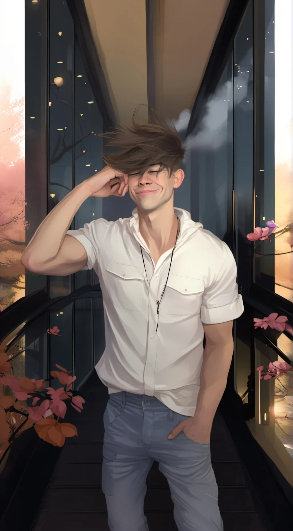 ai character: Andrew Taylor  background