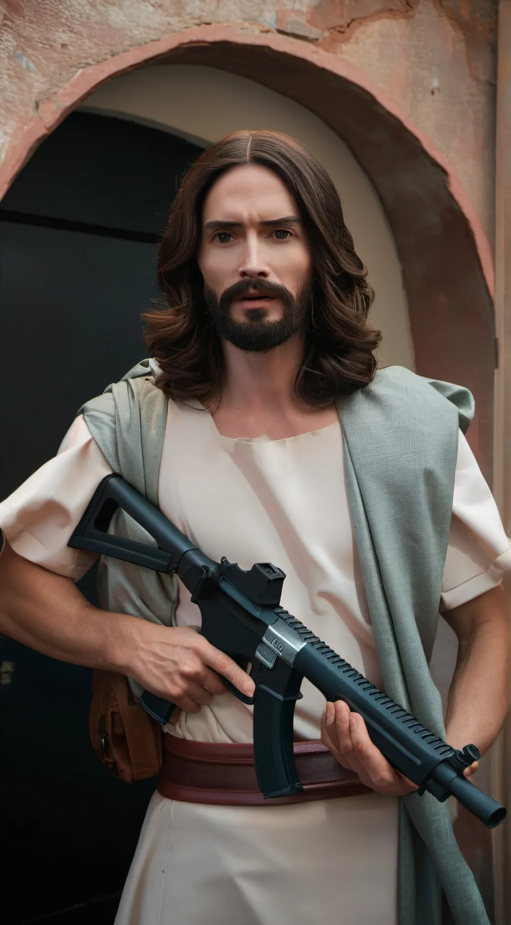 ai character: jesus background