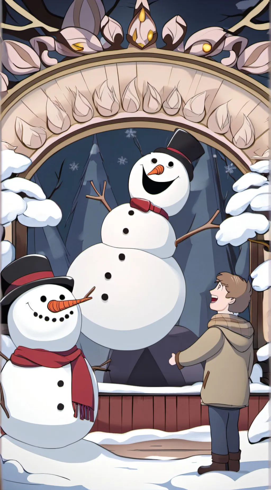 ai character: Frosty background