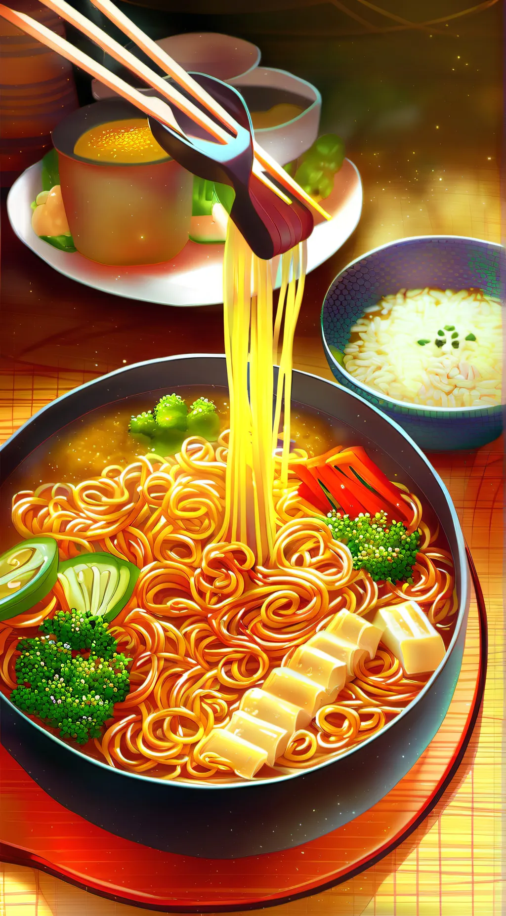 ai character: Ramen background