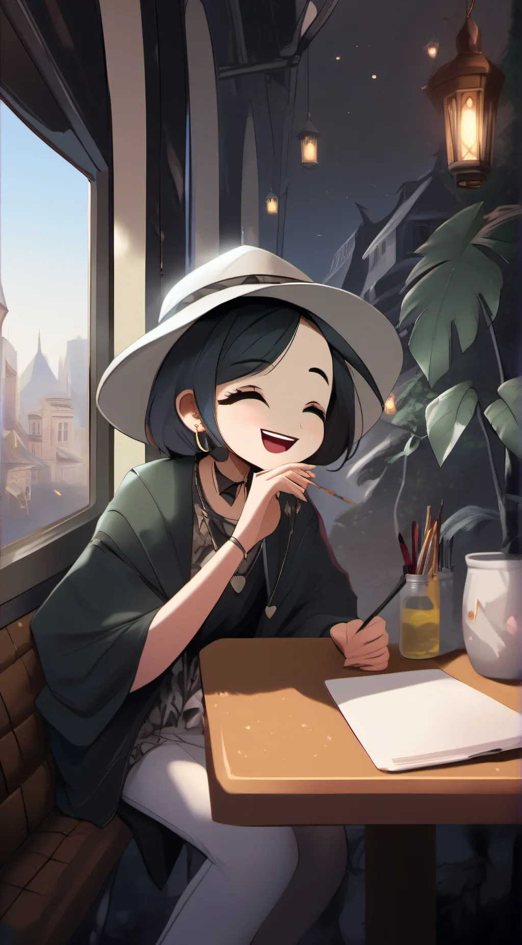 ai character: Gwen  background