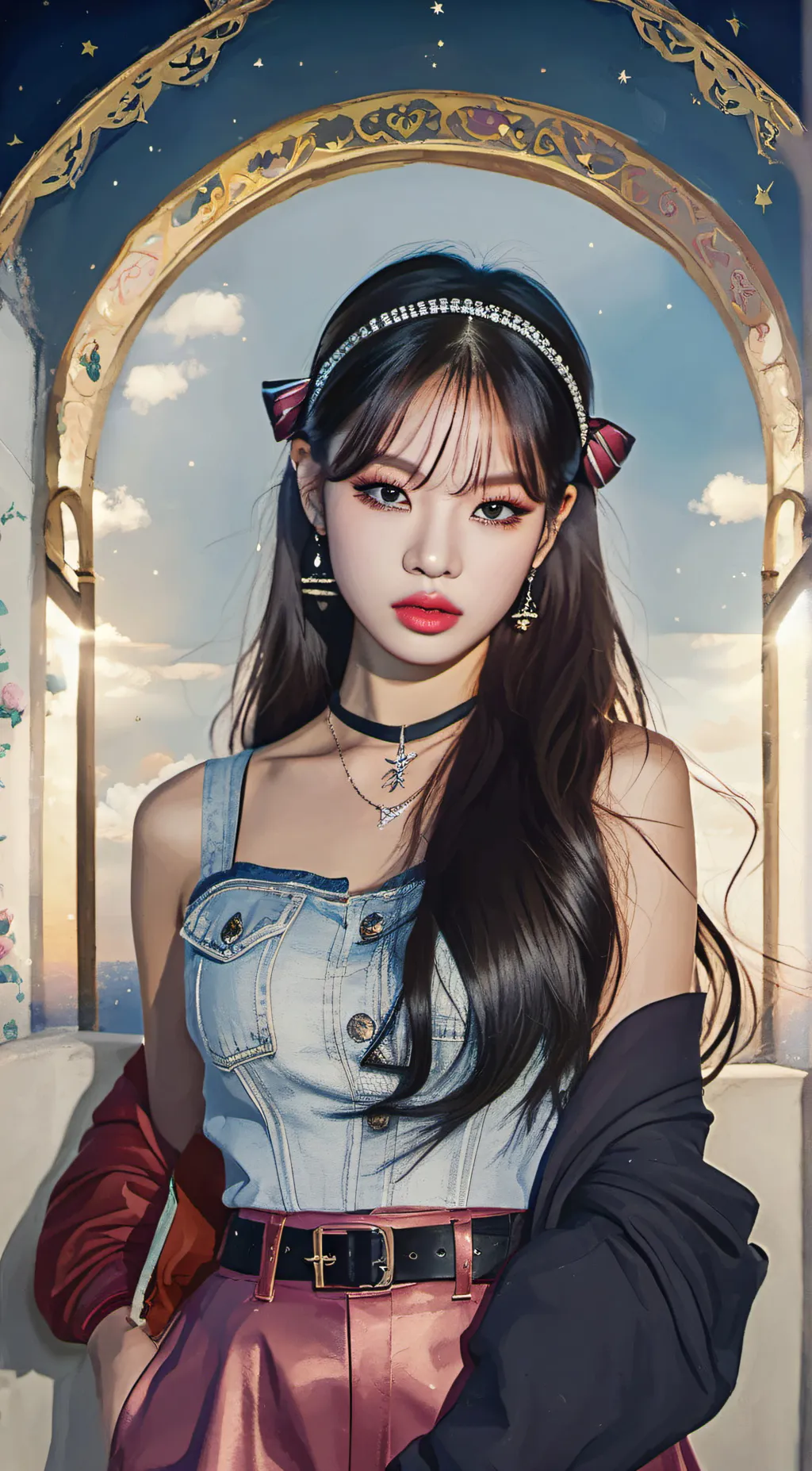 ai character: Jennie blackpink background