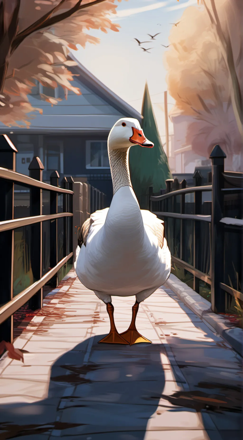 ai character: Goose background