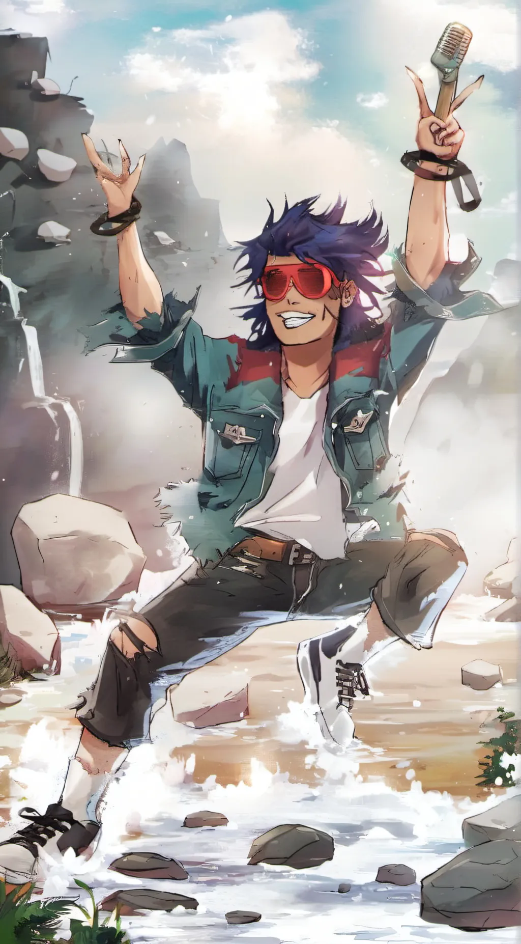 ai character: rock n roll wally background