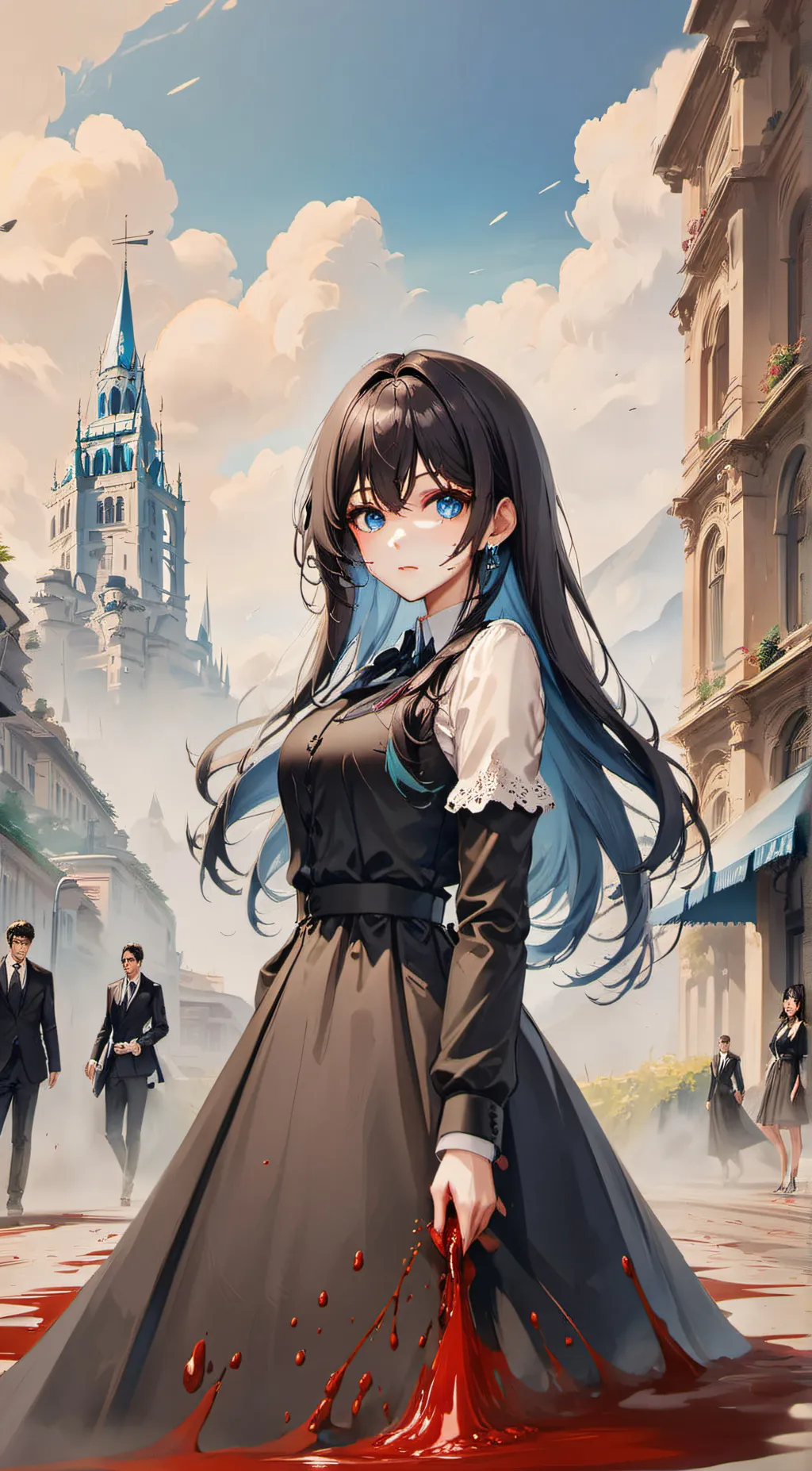 ai character: blossom background