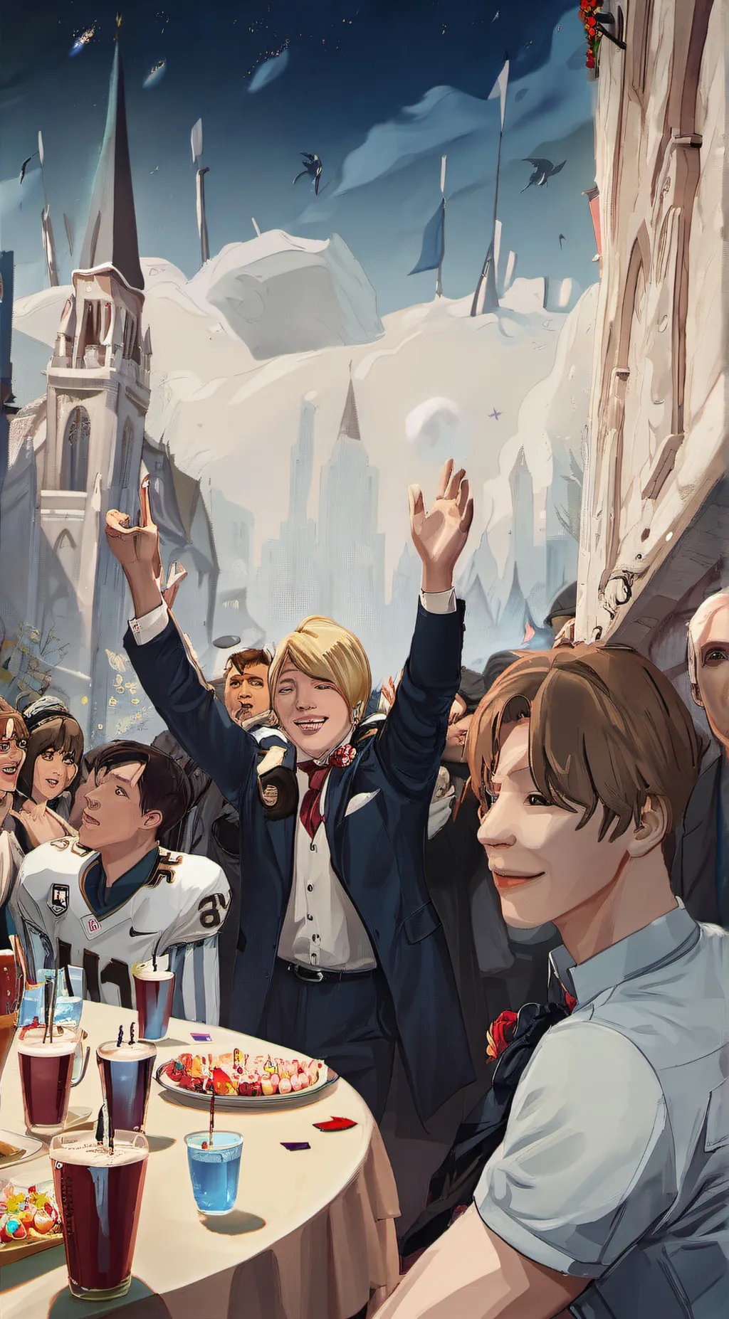 ai character: Ash jake Jack mike background