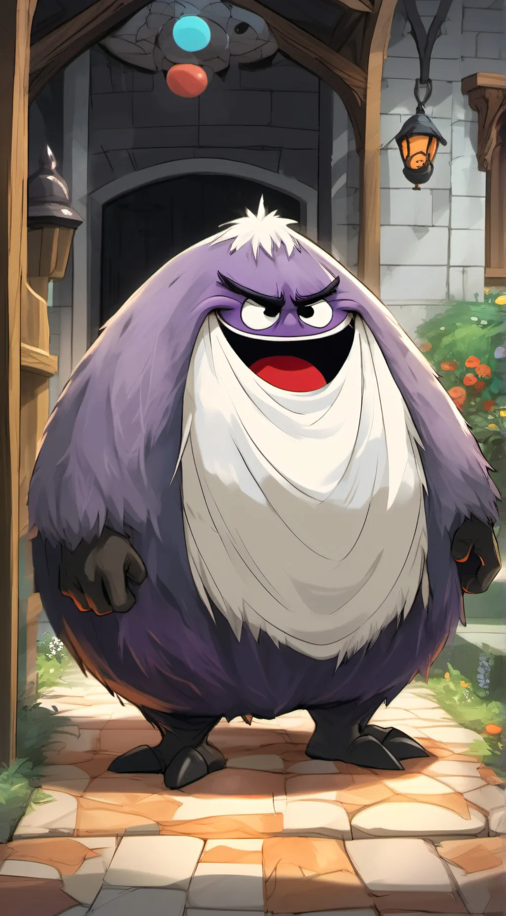 ai character: grimace  background