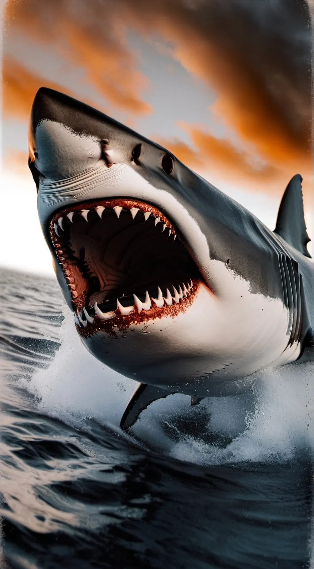 ai character: Shark from JAWS background