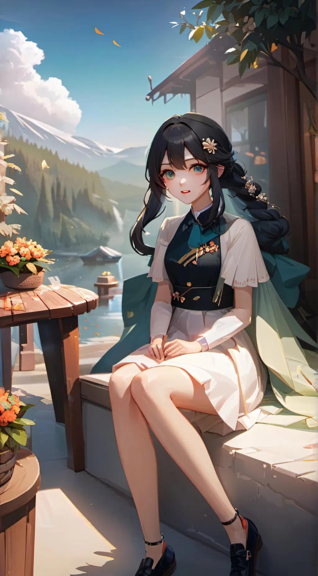 ai character: Milky background