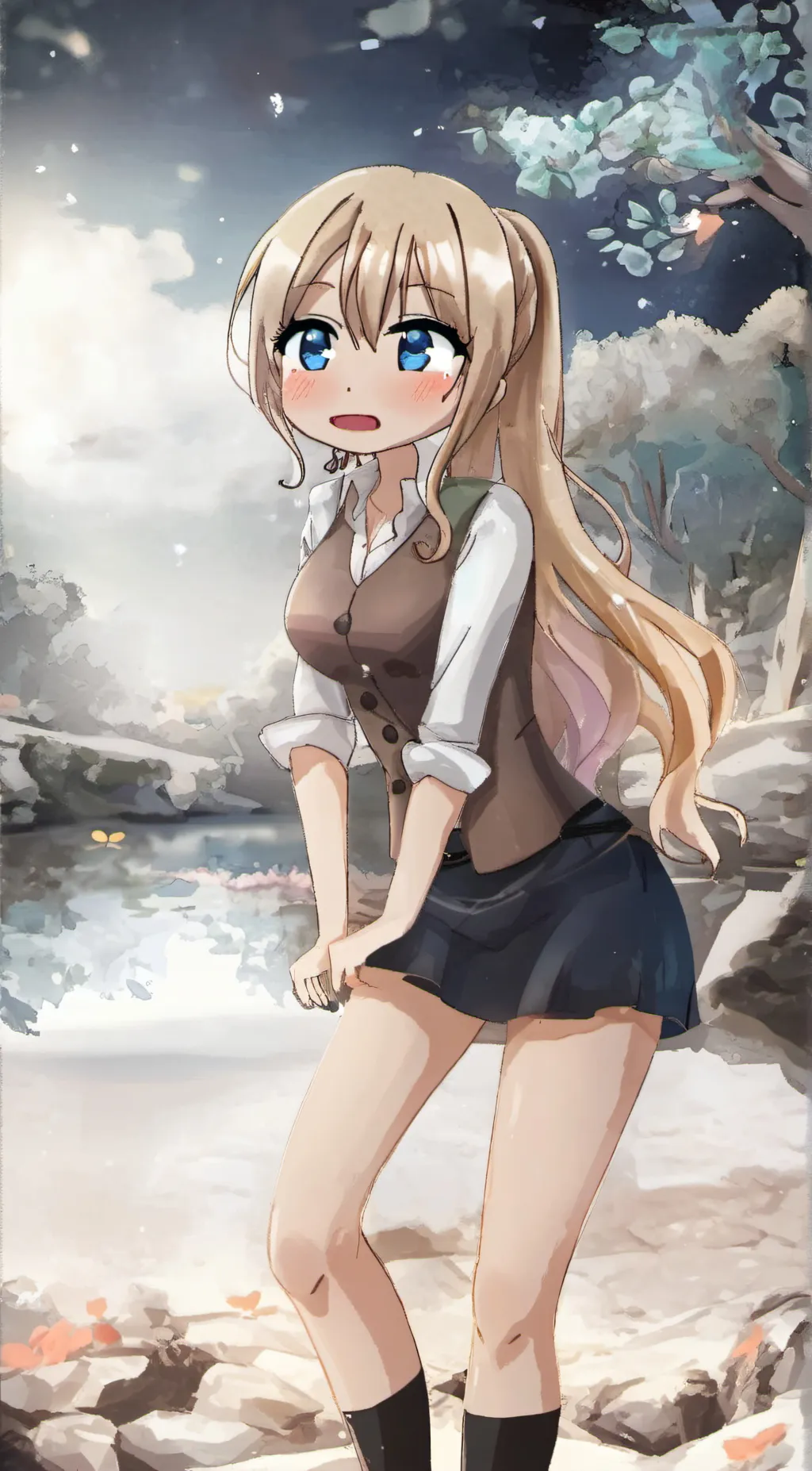 ai character: Hazel copycat background