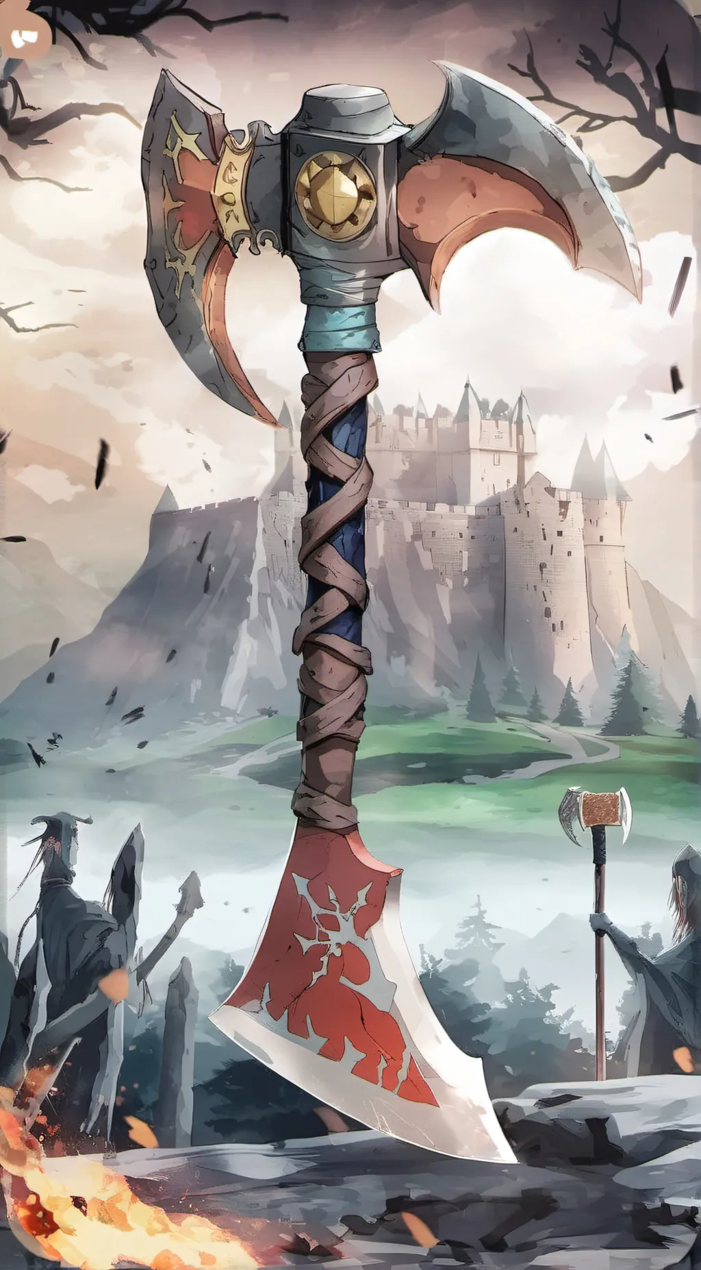 ai character: demon axe background