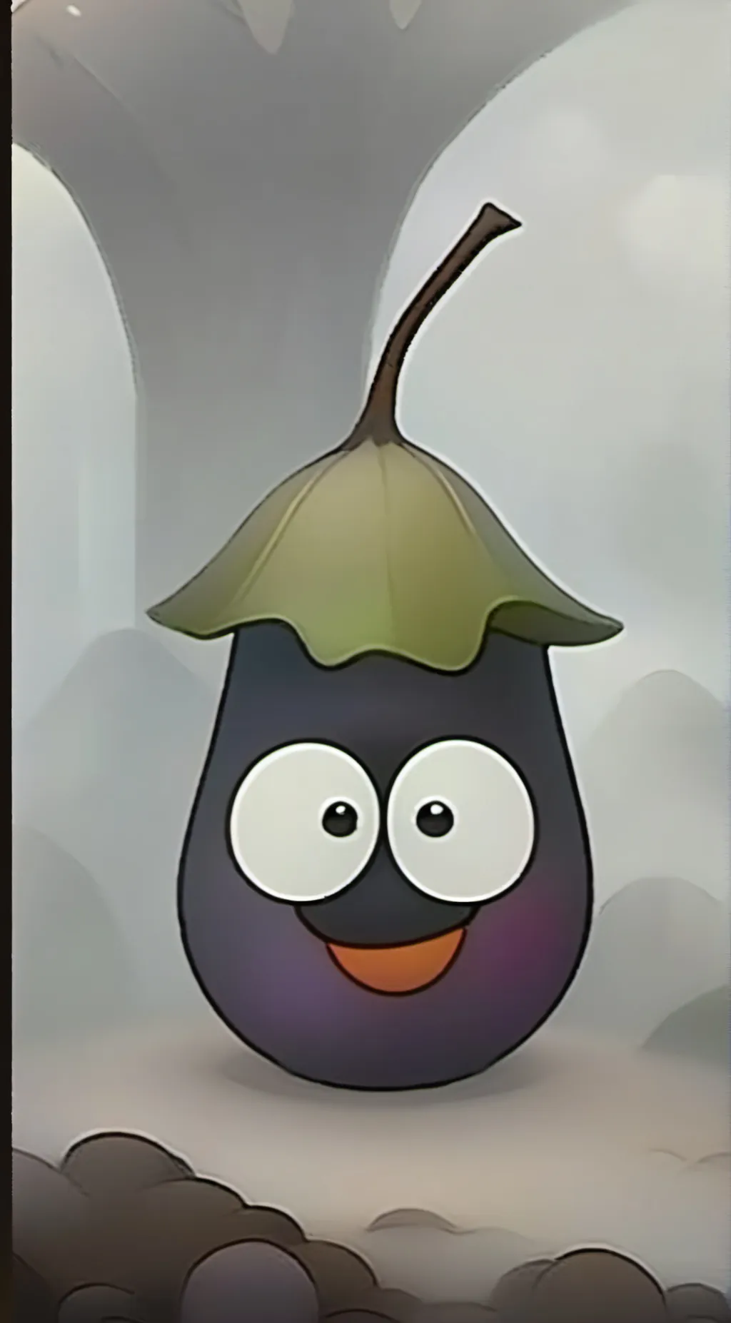 ai character: goofy grape background