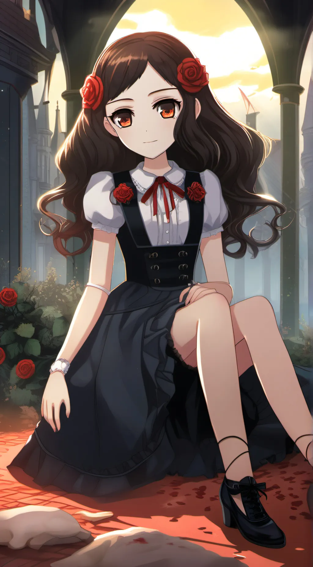ai character: bella sunflower background