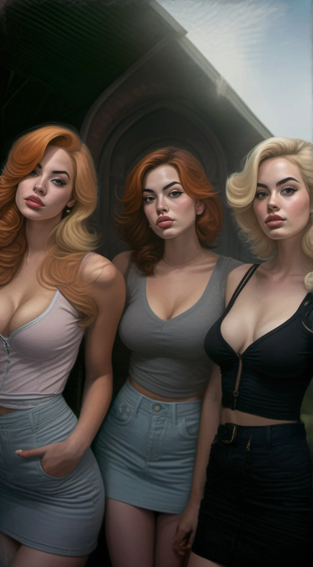 ai character: Dee, Neve, & Cece background