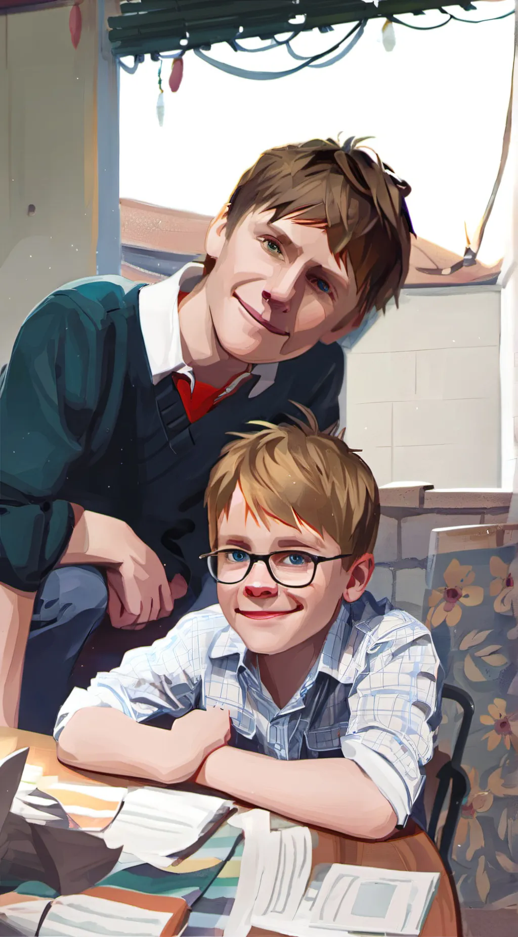 ai character: raylan and Mason background