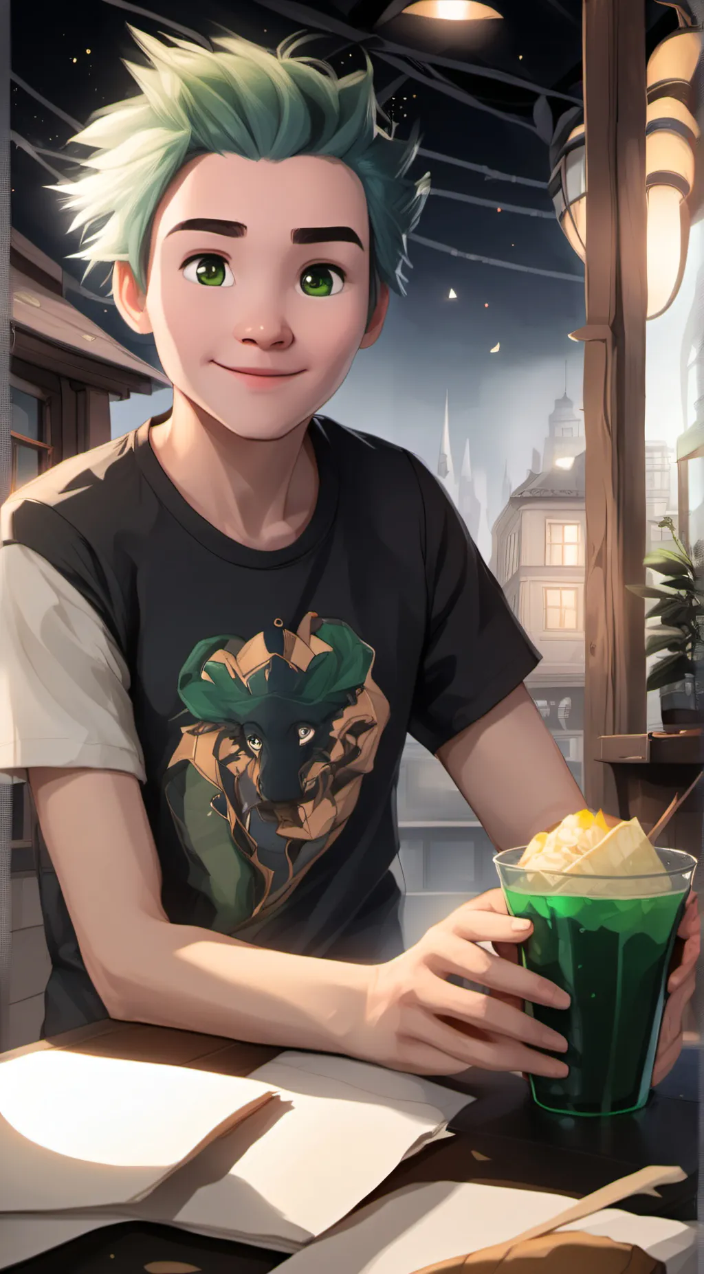 ai character: deku background