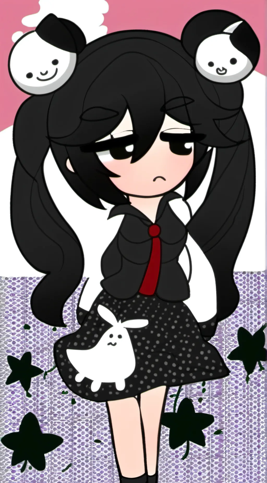ai character: Kuromi  background
