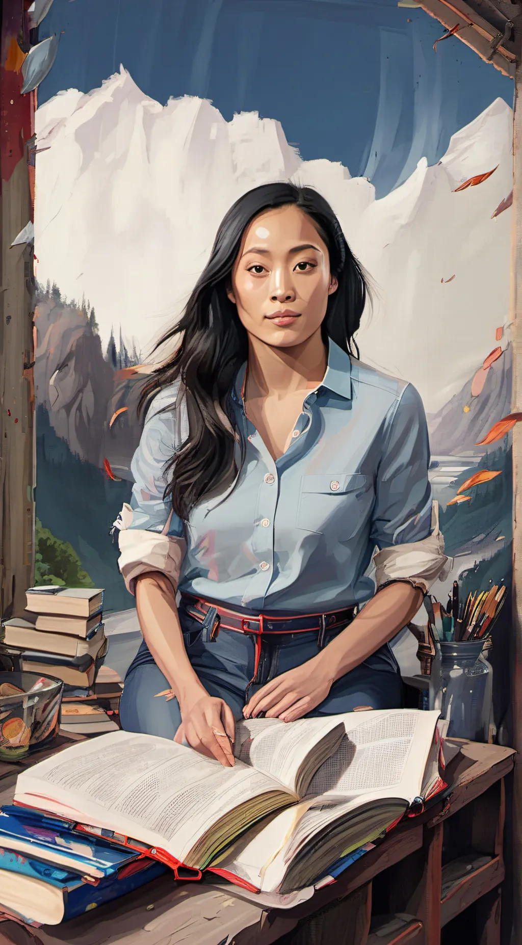 ai character: Nadya Okamoto background