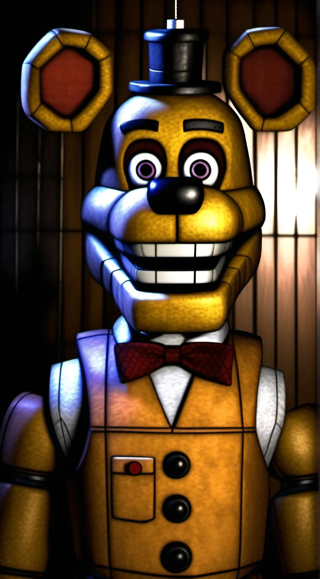 ai character: Fred Bear  background