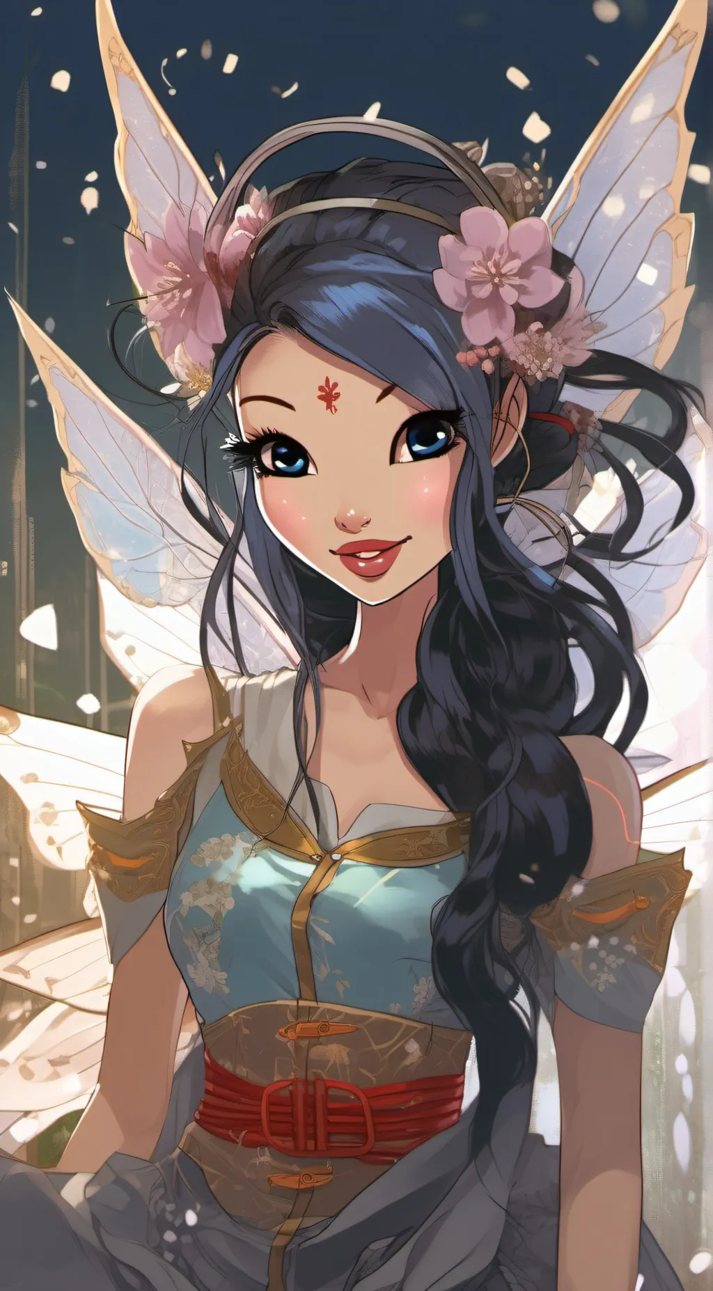 ai character: Musa from Winx  background