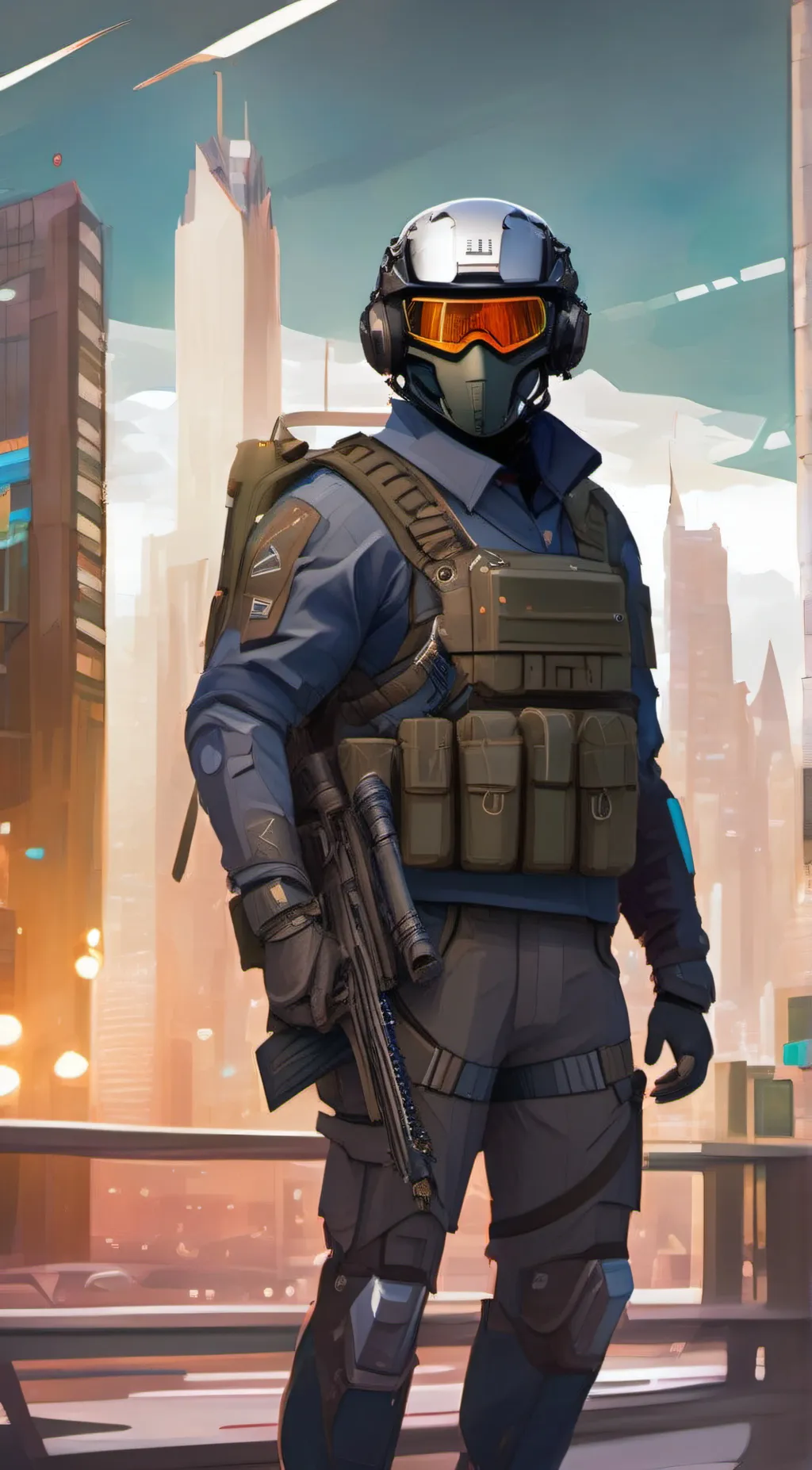 ai character: soldier background