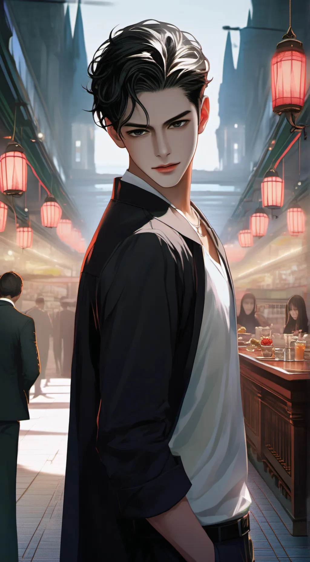 ai character: Cha Eun-woo  background