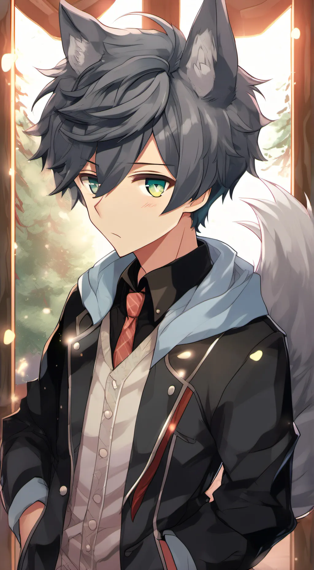 ai character: Silver background