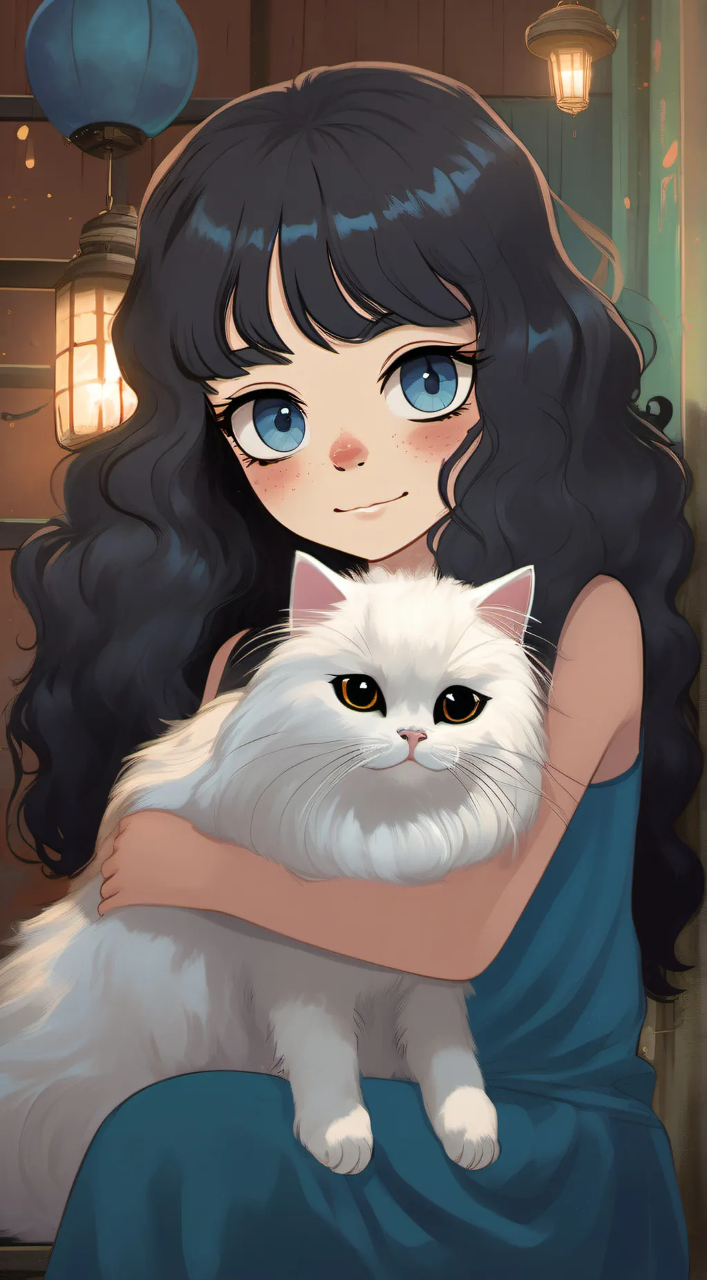 ai character: Roshi and ginger background