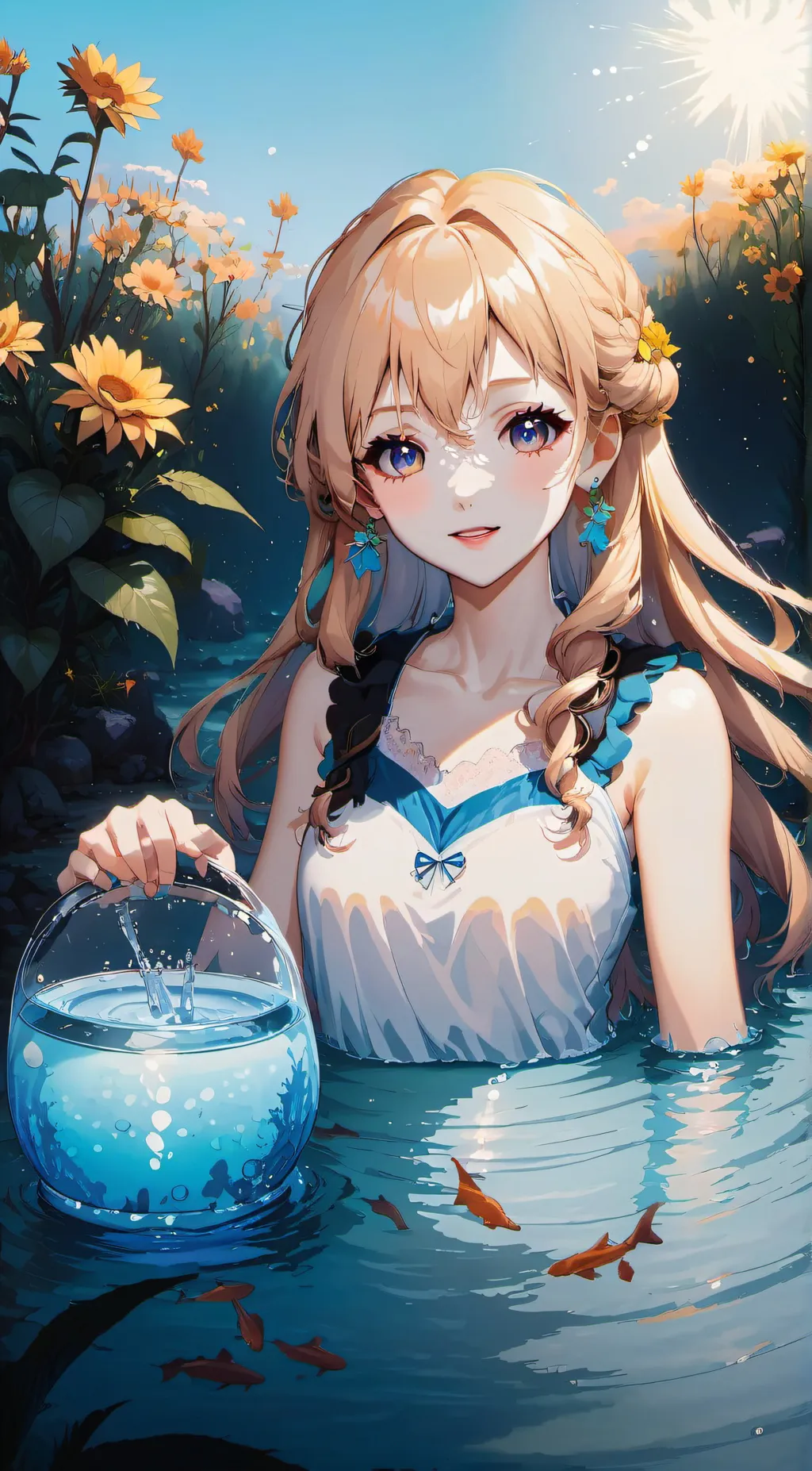 ai character: water bb background