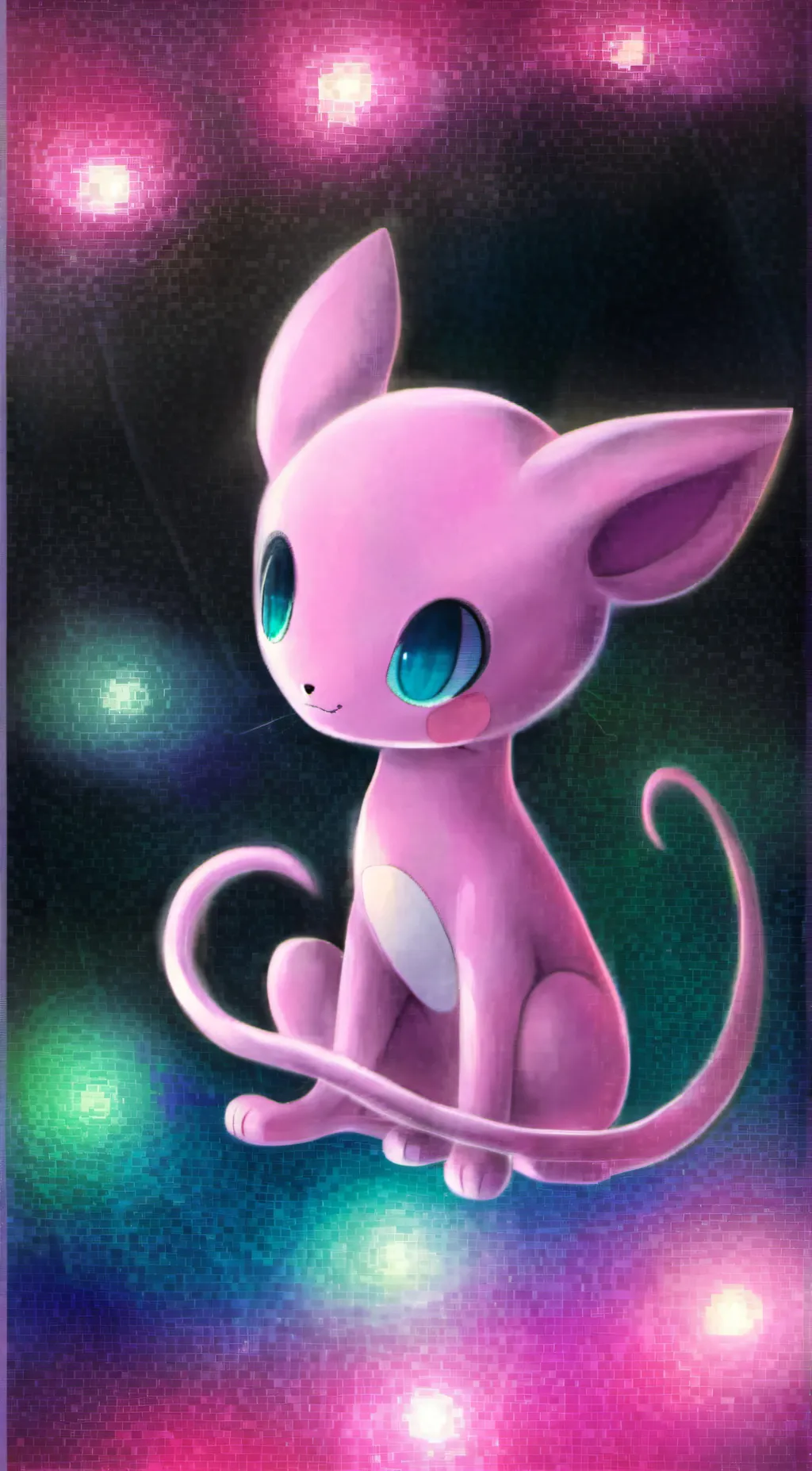 ai character: mew  background