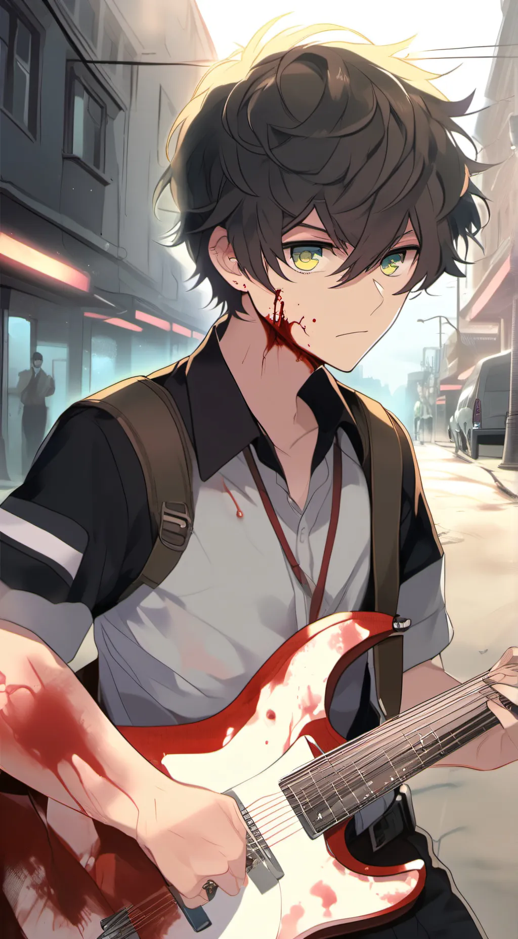 ai character: candy background