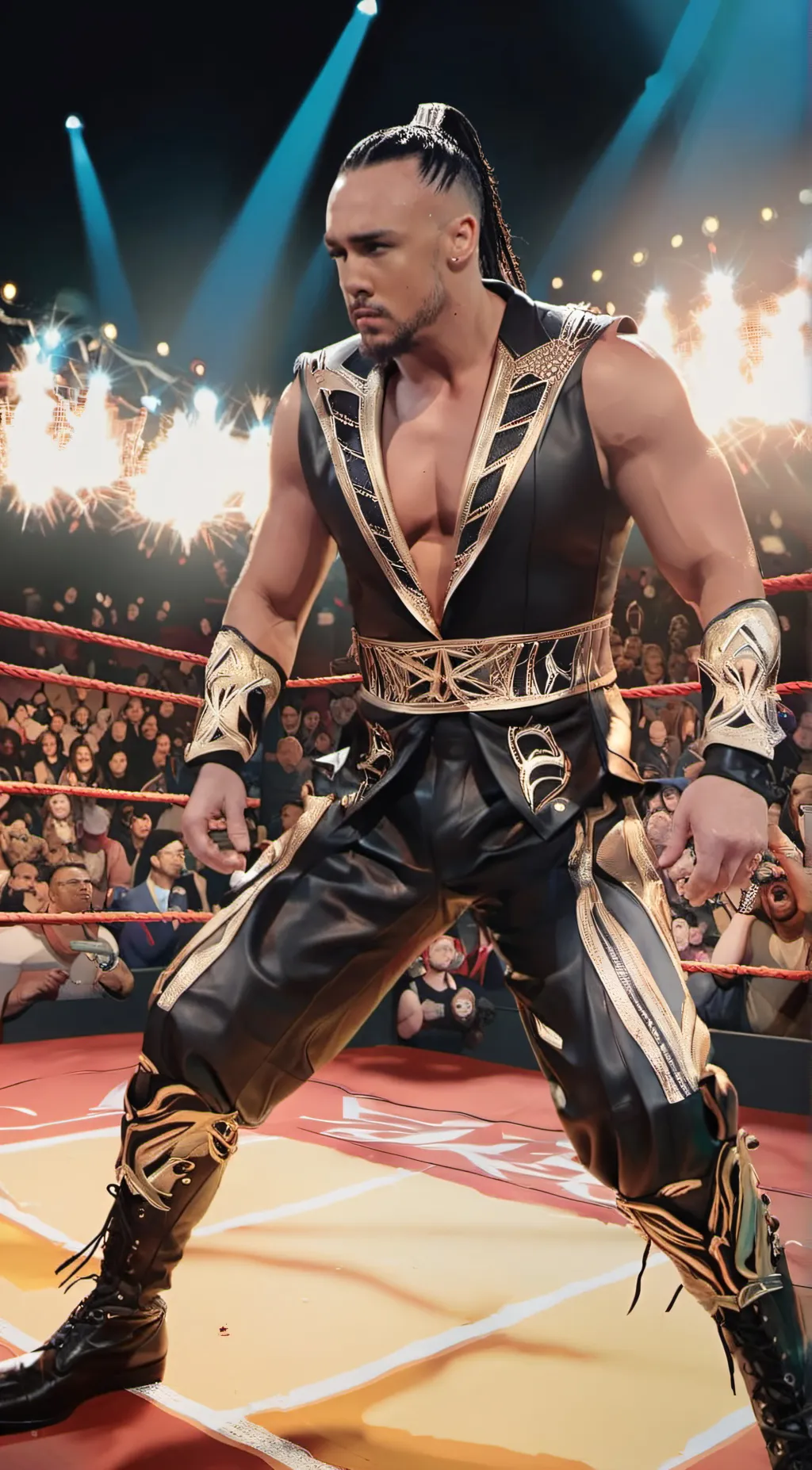 ai character: Damien preist  background