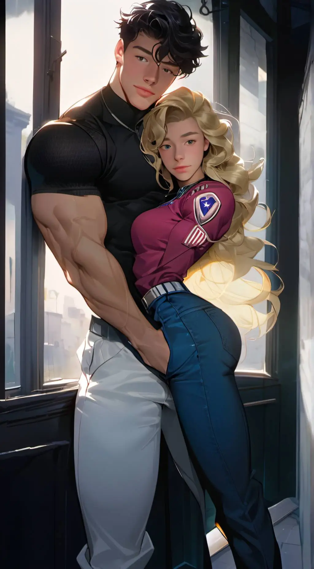 ai character: Damon highbrid  background