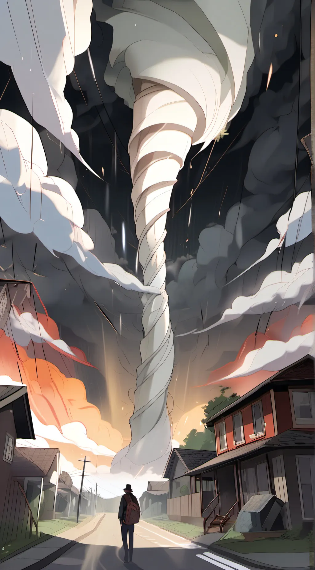 ai character: A tornado  background