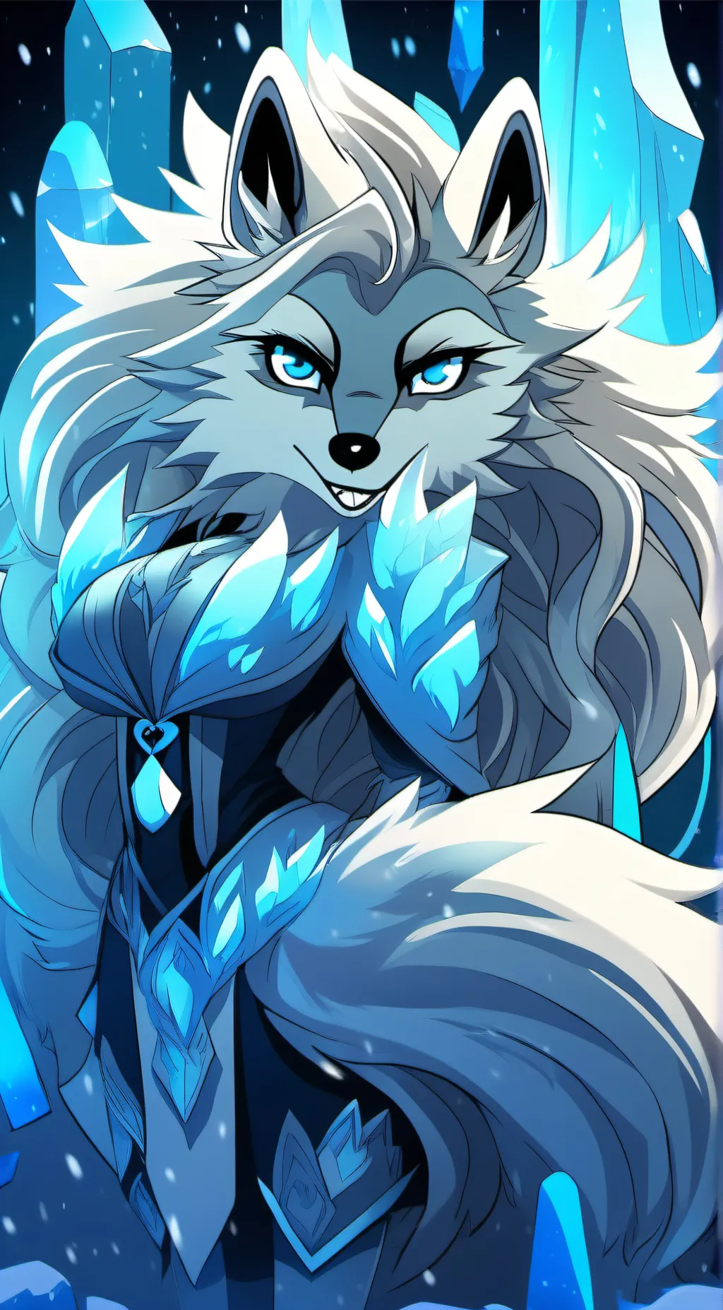 ai character: crystalous  background